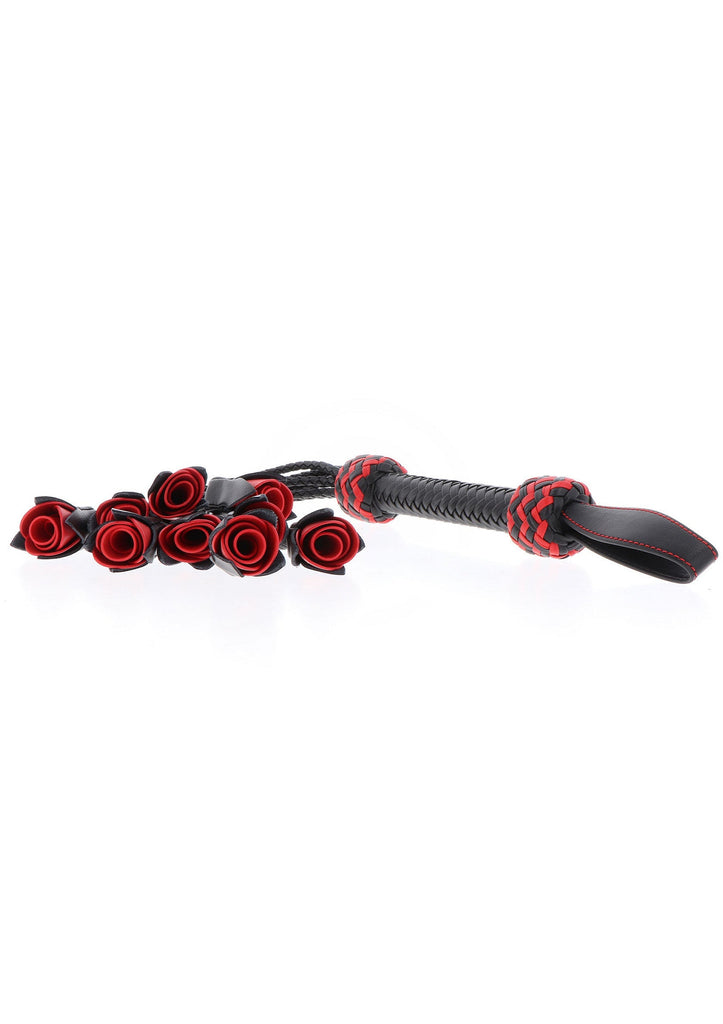 20006 hidden desire master genuine leather roses whip