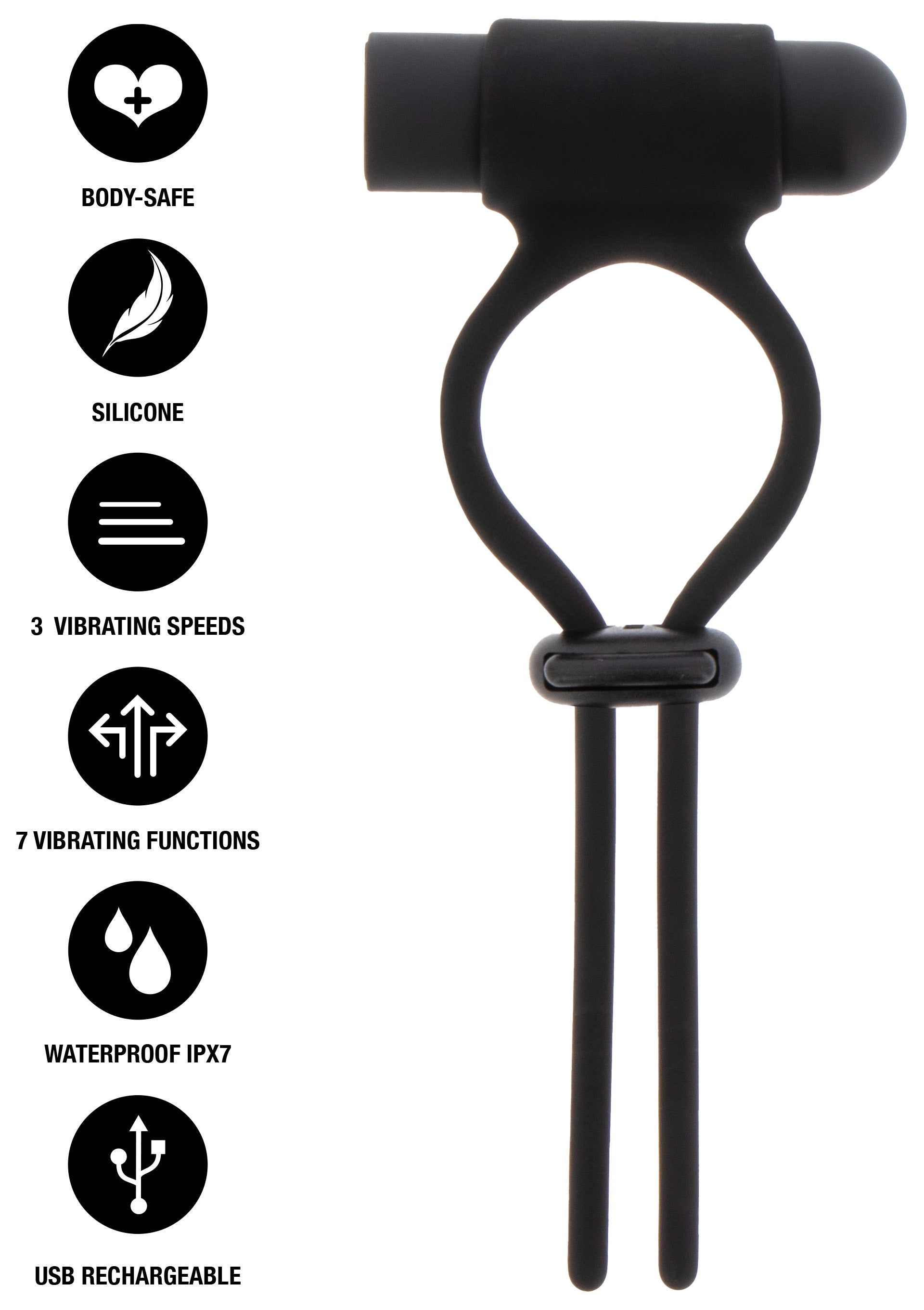 Vibrating & Adjustable C-Ring HIDDEN DESIRE EU Vibrating & Adjustable C-Ring HIDDEN DESIRE EU